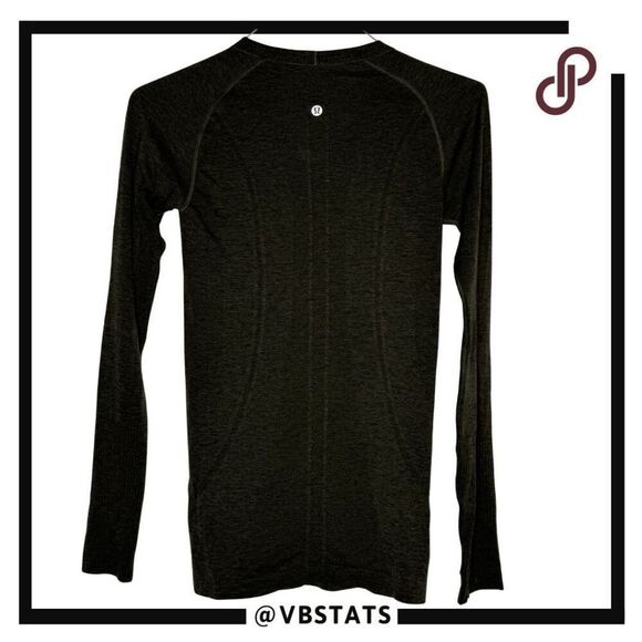 Lululemon Women's Swiftly Tech Speed Long Sleeve Top Shirt Black Green Size 6 - Picture 4 of 6